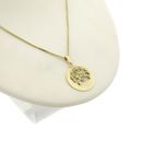 Image 8 of Gold zodiac sign pendant; Cancer