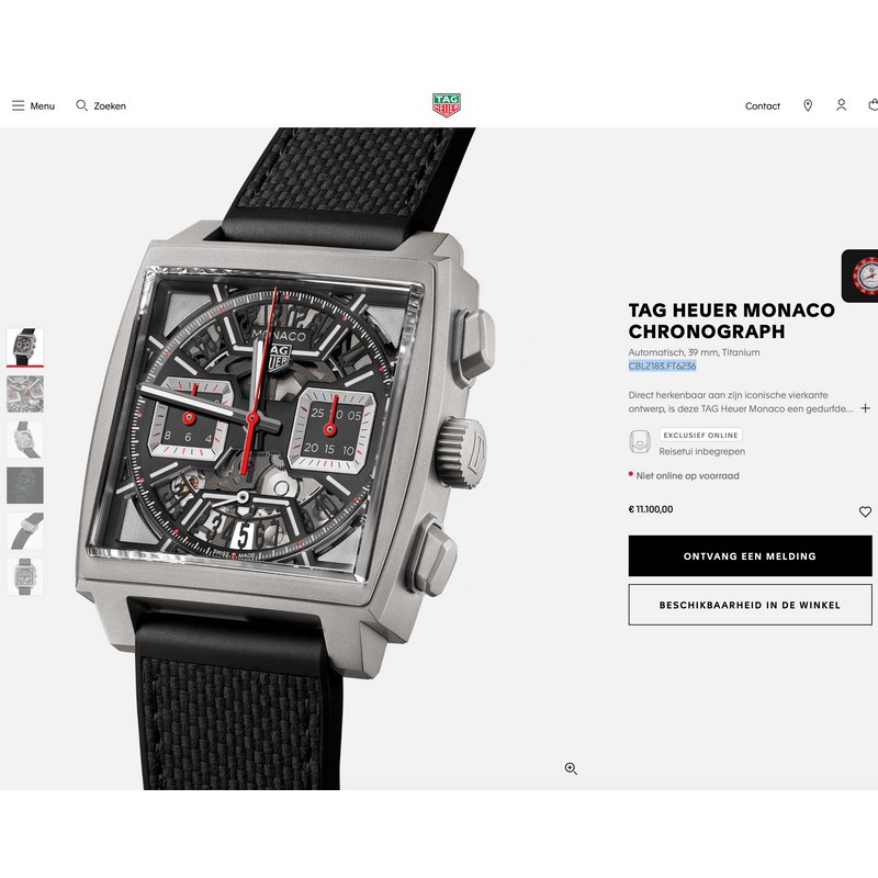 Image 14 of TAG Heuer Monaco Chronograph CBL2183.FT6236; Automatic Men's Watch