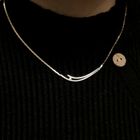 Image 12 of Two-tone gold cobra link necklace with a fixed pendant and diamond