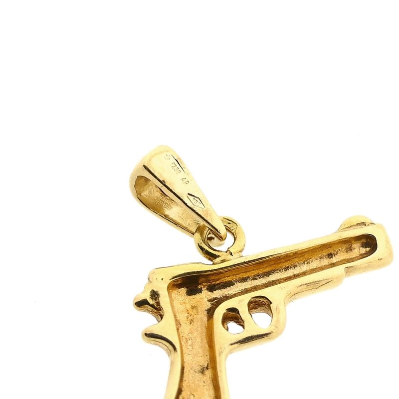 Image 6 of 18K Gold Pistol Pendant