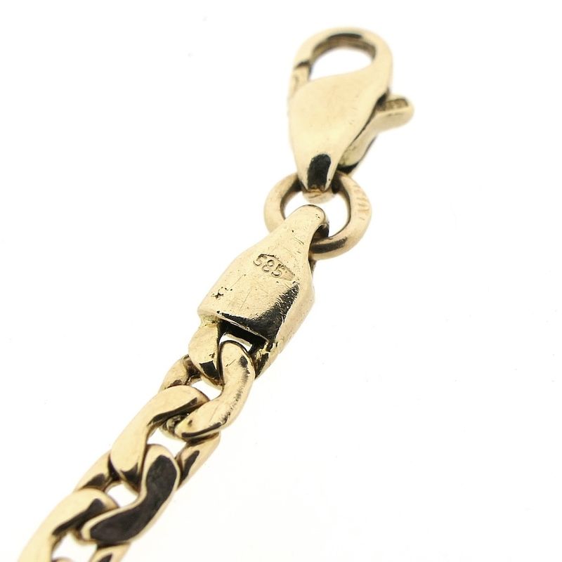 Image 6 of Gold flat anchor link bracelet | 20.5 cm