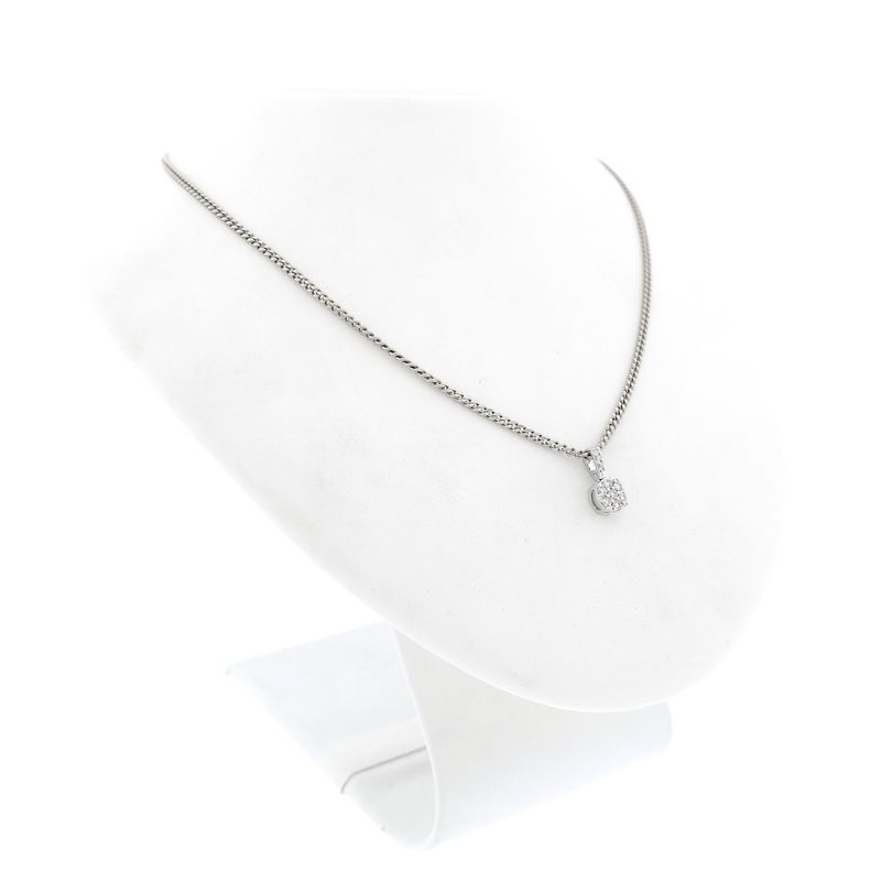 Image 6 of 18 carat white gold pendant with diamond | 0.12 ct.