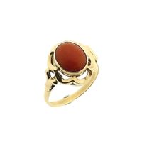 Gold ring with red coral | Antique