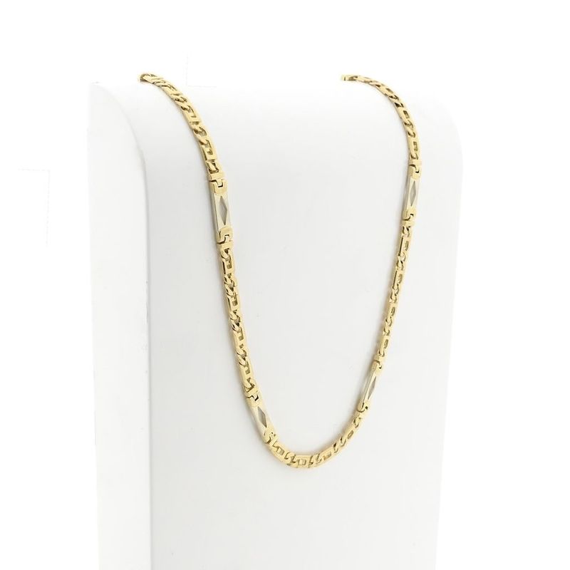 Image 3 of Bicolor Gold Figaro Chain