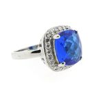 Image 5 of Silver ring with zirconia stones.