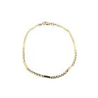 Image 1 of Gold subtle Figaro link bracelet | 18.5 cm