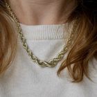 Image 9 of Gold twisted link necklace
