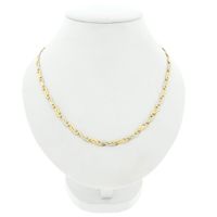 Two-tone gold infinity link chain