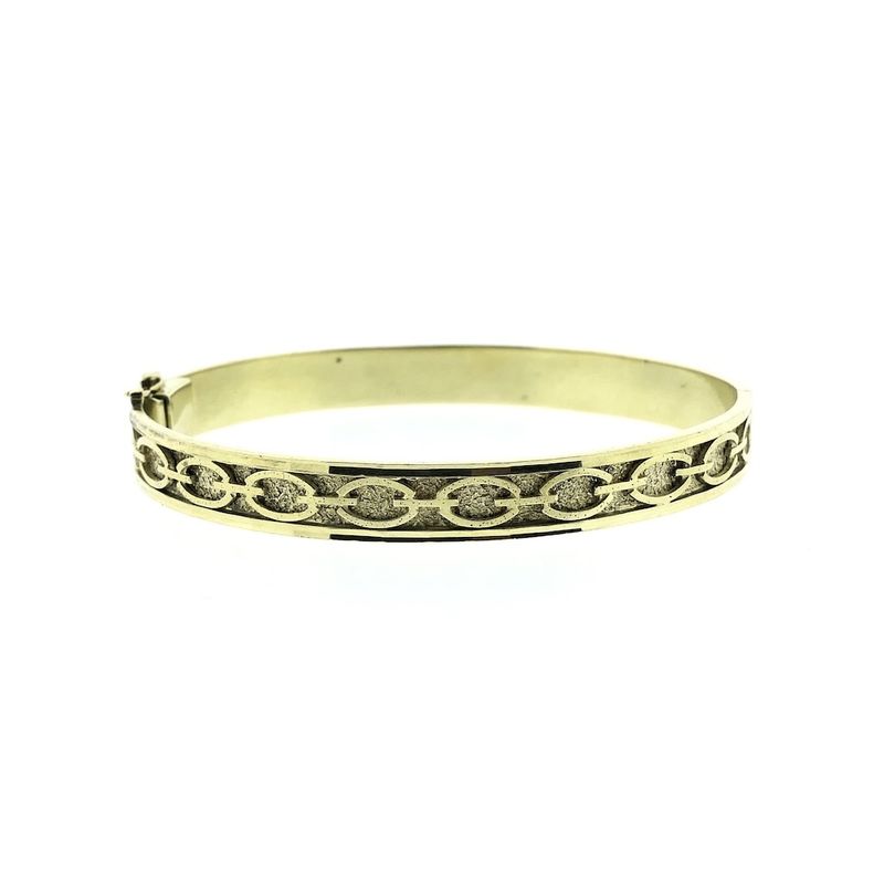 Image 1 of Gold slave bracelet with engravings