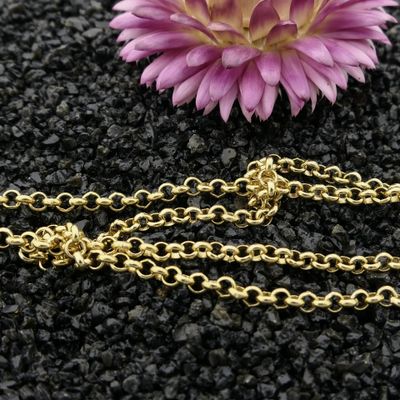 Afbeelding 2 van Gouden jasseron schakelketting 