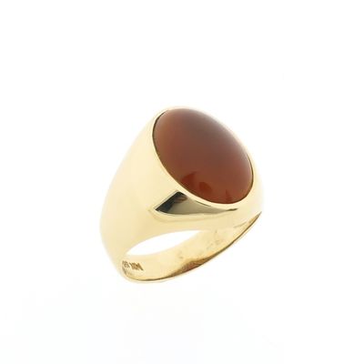 Image 1 of Gold men's ring with sardine
