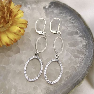 Image 2 of Silver earrings with zirconia