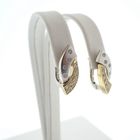 Image 1 of Two-tone gold earrings with zirconia