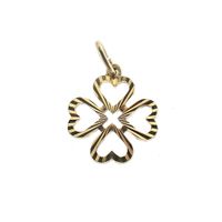 Gold pendant of a four-leaf clover