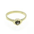Image 3 of Gold solitaire ring; diamond 0.03 ct.