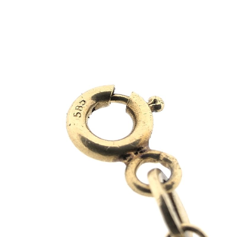 Image 7 of Gold jasseron link necklace with garnet