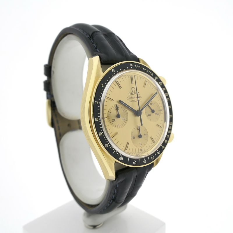 Image 3 of Omega Speedmaster Reduced 175.0032; 18k. gouden chronograaf horloge