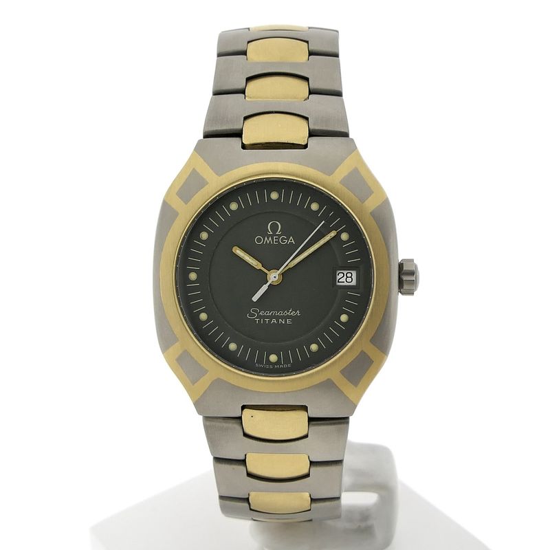 Image 14 of Omega Polaris 'Titane'; 18k. goud/stalen heren horloge