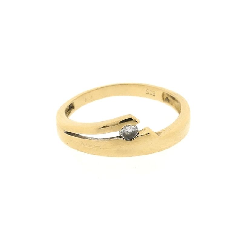 Image 3 of Gold ring with zirconia