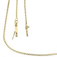 Gold long Venetian link necklace | 61 cm