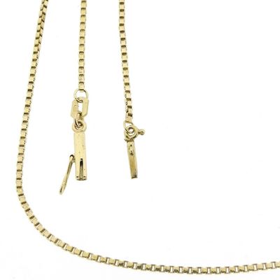 Image 1 of Gold long Venetian link necklace | 61 cm