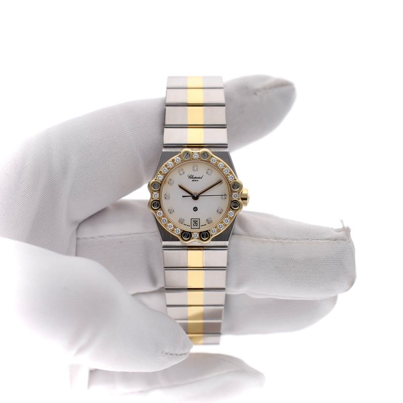 Image 9 of Chopard St. Moritz 8024; 18k Gold/Steel Women’s Watch with Diamonds
