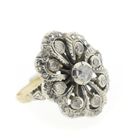 Image 7 of Victorian gold ring with rose-cut diamonds; approx. 0.40 ct.
