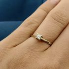 Image 8 of White gold solitaire ring with diamond | 0.10 ct.