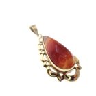 Image 5 of Vintage/antique gold pendant with carnelian bandagate