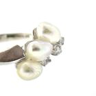 Image 7 of White gold ring with pearl and diamond