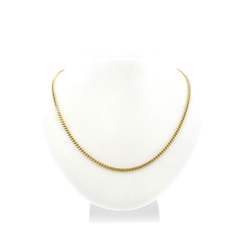 Image 7 of Gold gourmet link chain | 69.5 cm