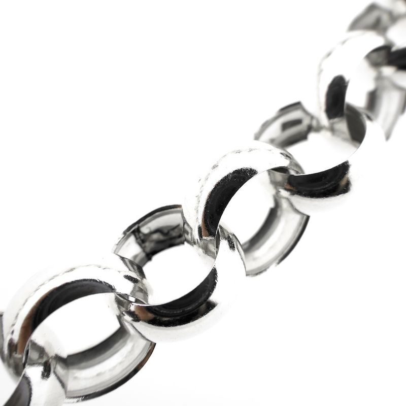 Image 7 of Silver robust jasseron necklace | 47 cm