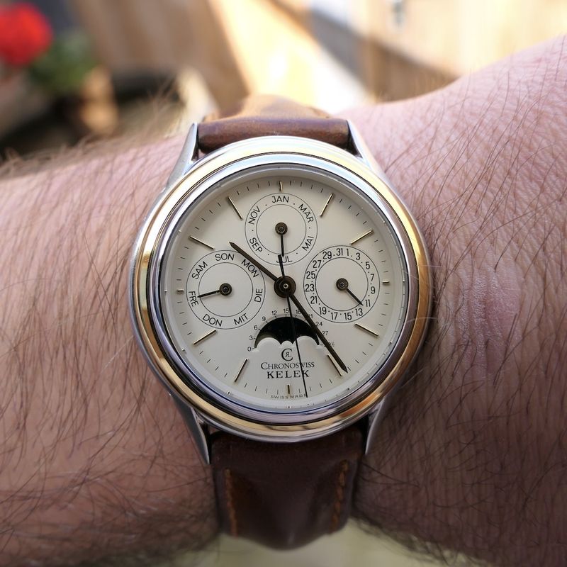 Image 10 of Chronoswiss Kelek; Automatic vintage moonphase/calendar movement