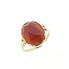 Image 1 of Gold ring with carnelian
