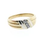 Image 4 of Two-tone gold fantasy ring with 0.21 ct diamond.