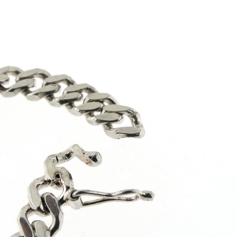 Image 6 of Silver flat gourmet bracelet with engraving plate | 20 cm