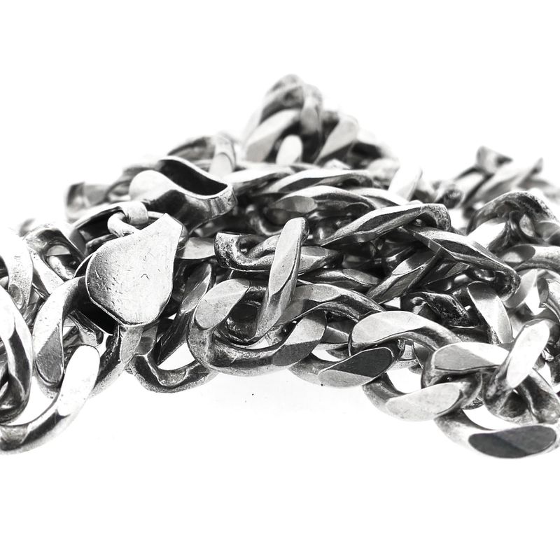 Image 8 of Silver Robust Flat Gourmet Link Necklace