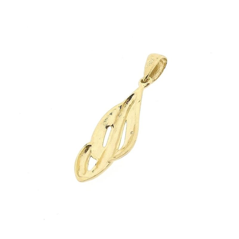 Image 5 of Two-tone gold pendant with diamond; 0.005 ct.