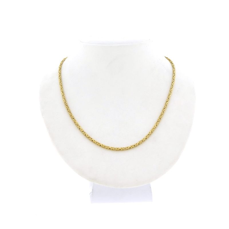 Image 1 of Gold square king chain | 47 cm