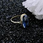 Image 2 of Antique gold ring with aquamarine