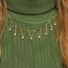 Image 10 of Gold bar necklace with pearls