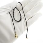 Image 9 of Black diamond bead necklace with gold clasp