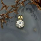 Image 2 of Gold subtle pendant with large zirconia