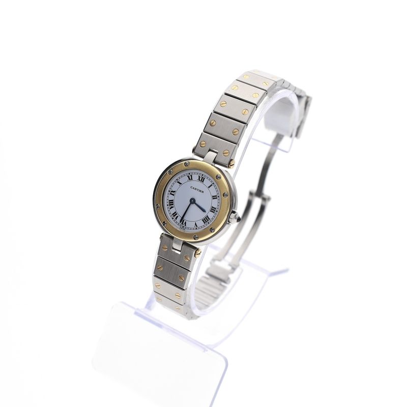 Image 2 of Cartier Santos Vendôme Ronde 8191; 18k gold/steel women's watch