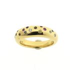 Image 4 of Gold ring set with a cluster of sapphires and diamonds | Bron Jewelry