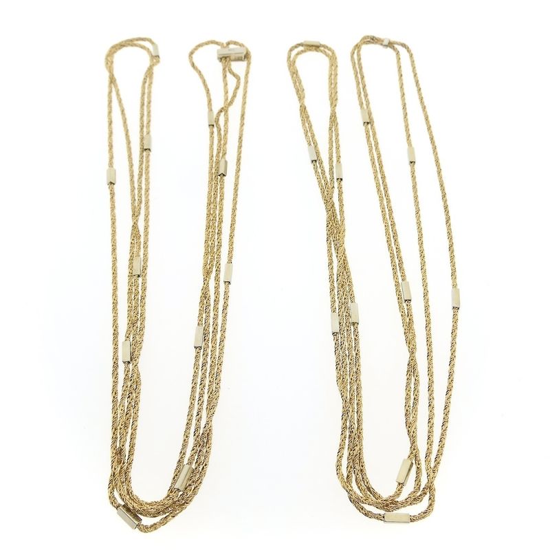 Image 6 of Two-tone gold fantasy link chain