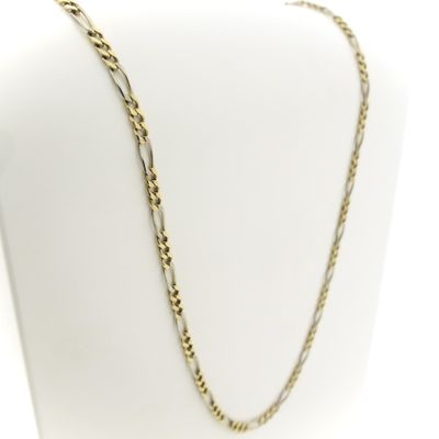 8 carat bicolor Figaro link chain Image 2 of 8 carat bicolor Figaro link chain