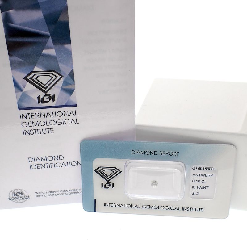 Image 7 of 0.16 ct. Brilliant cut diamond K SI2 + IGI Certificate