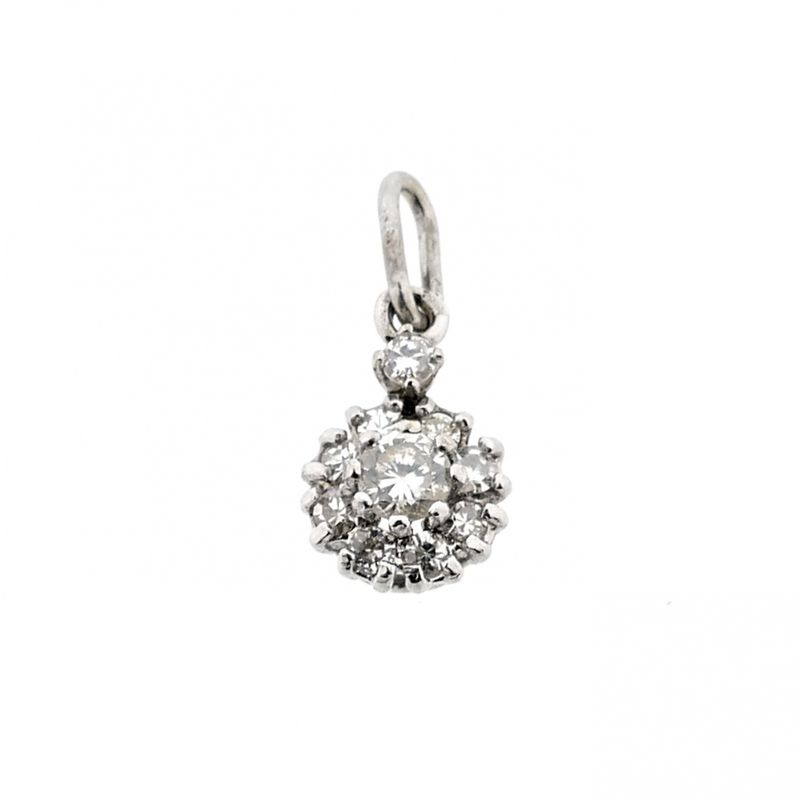 Image 1 of White gold pendant with diamond; 0.32 ct.