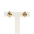 Image 1 of Tricolor gold stud earrings